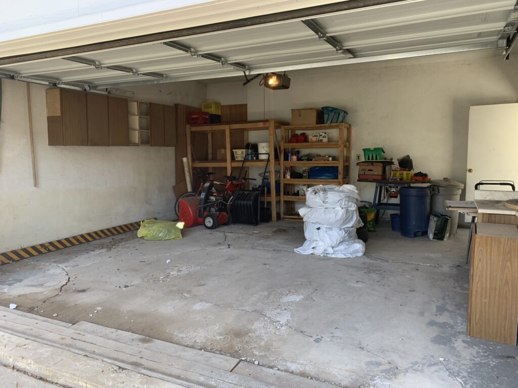 A clean garage that has been spring cleaned