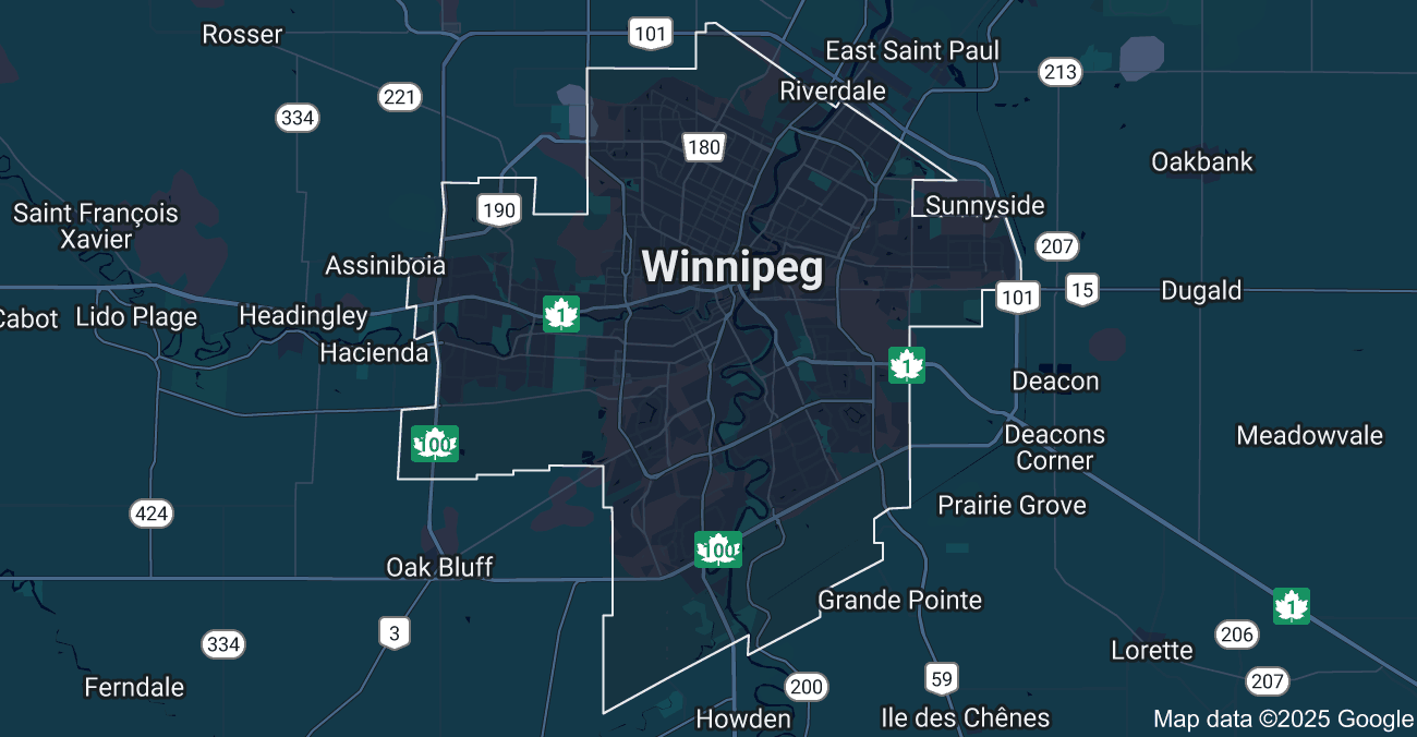 map of winnipeg